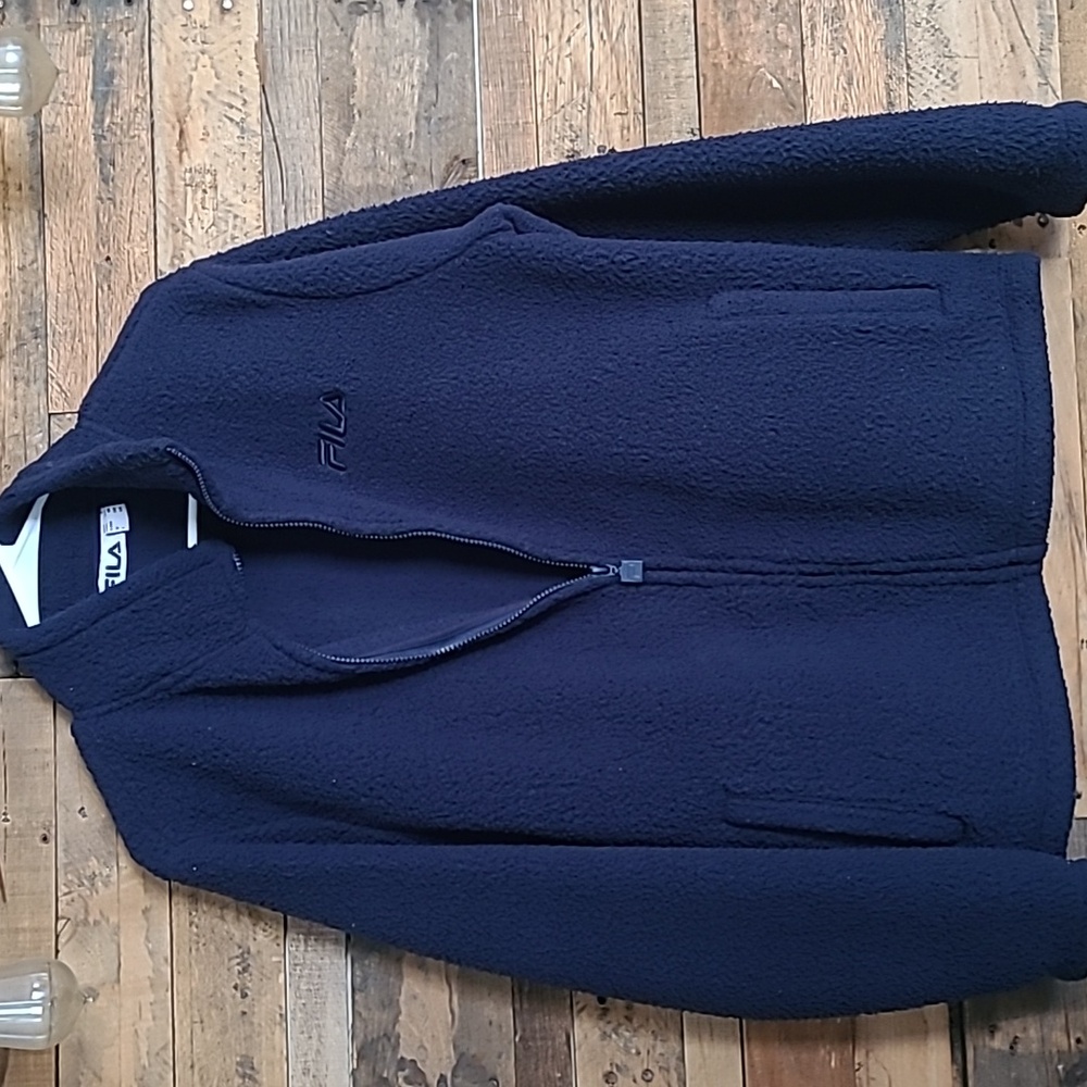 Fila Men's Dark Blue Sherpa Jacket